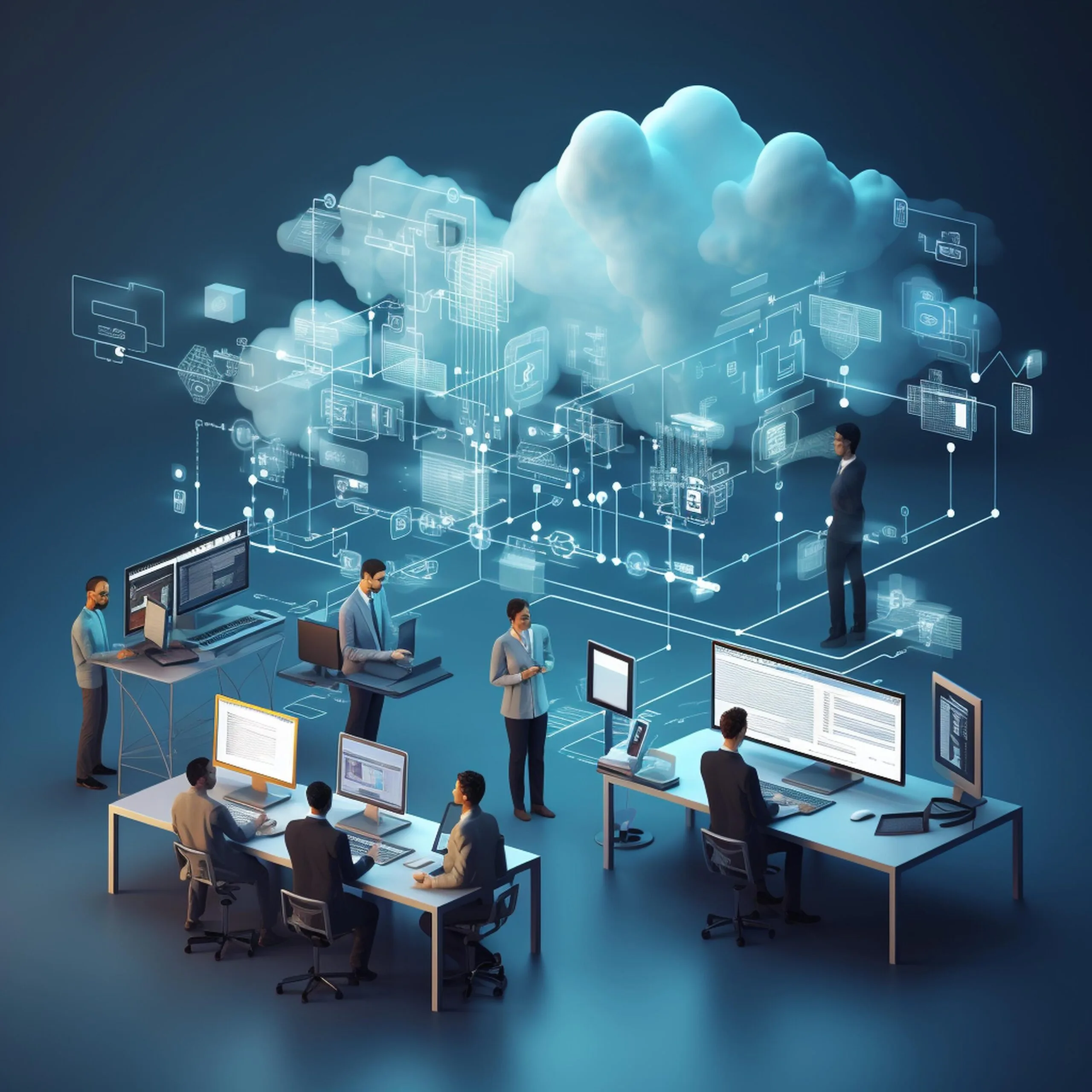 people-working-computers-cloud-computing-office